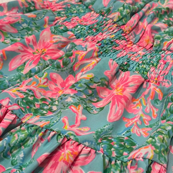 Fun and flirty Lilly Pulitzer dress, Womens size 0, Pink, Green NWOT - Picture 5 of 6